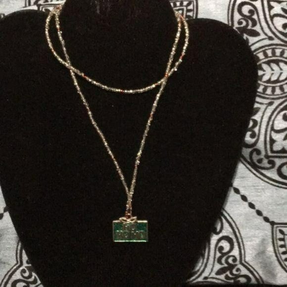 Hohoho Beaded Christmas Necklace - Picture 1 of 7